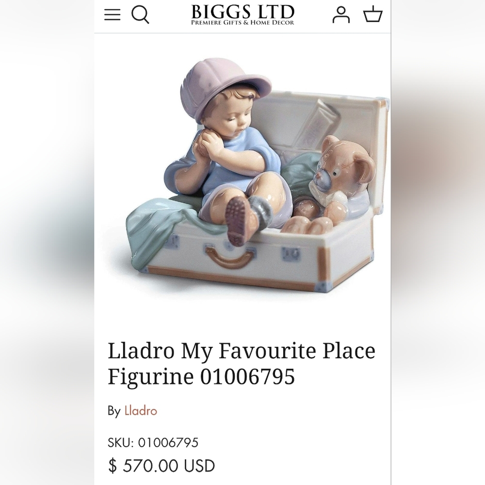Porcelain Boy and Teddy Bear Figurine - Picture 2 of 8